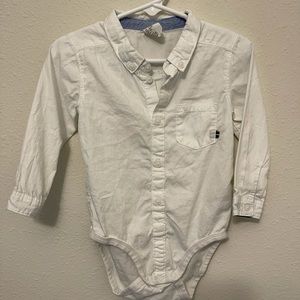 H&M white button down onesie